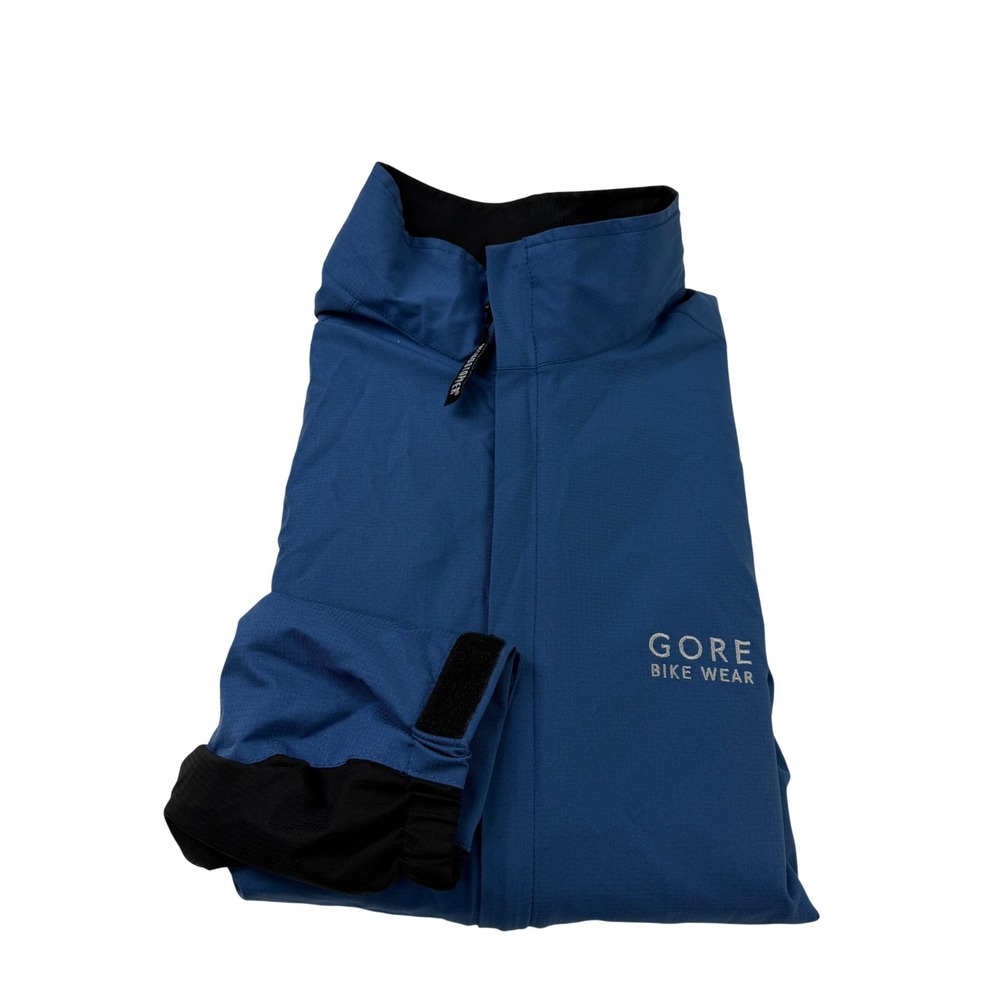 Gore Bike Wear Windstopper Jacket Mens Medium Blue Zip Off Sleeves Vest Cycling